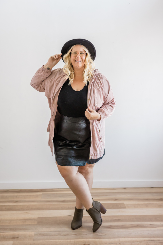 Plus Size Model  in Trendy Fashionable Clothes 